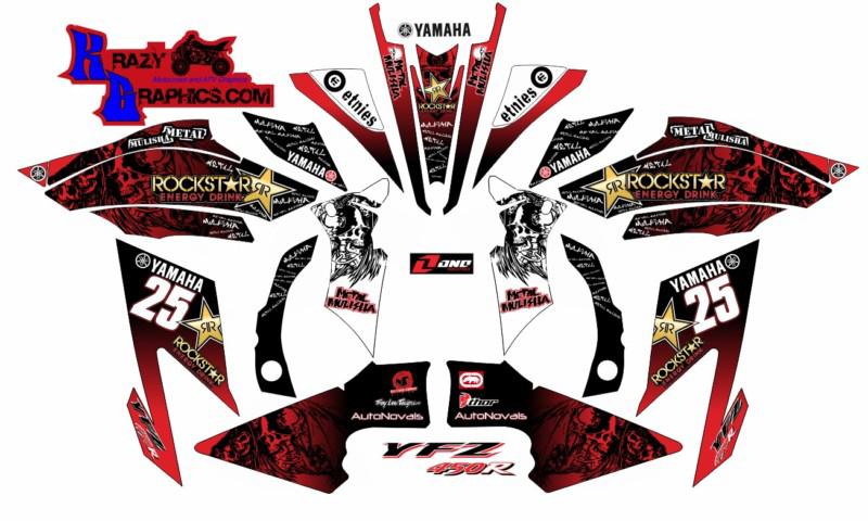  2009 - 2013 yamaha yfz 450 rockstar racing graphics kit atv wrap yfz450r 450 r