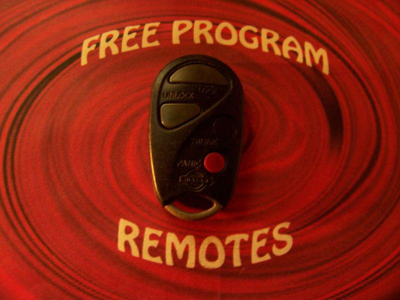 Keyless remote fob nissan logo 01 2001 maxima infiniti i30 kbrastu10 model /01a