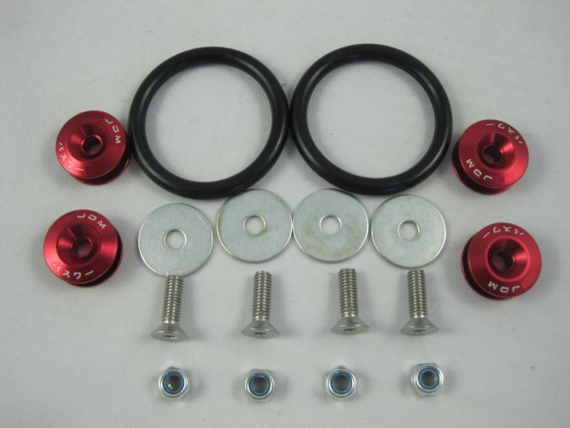 Find RED JDM QUICK RELEASE FASTENERS KIT FOR BUMPER & TRUNK HATCH CAR