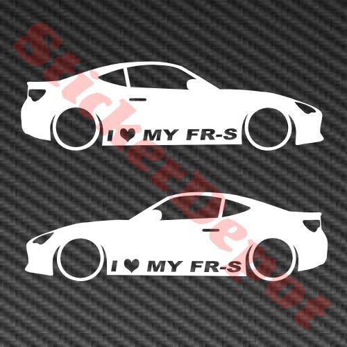 I heart my fr-s decals size 7"x2" love scion frs toyota gt86 jdm subaru brz 