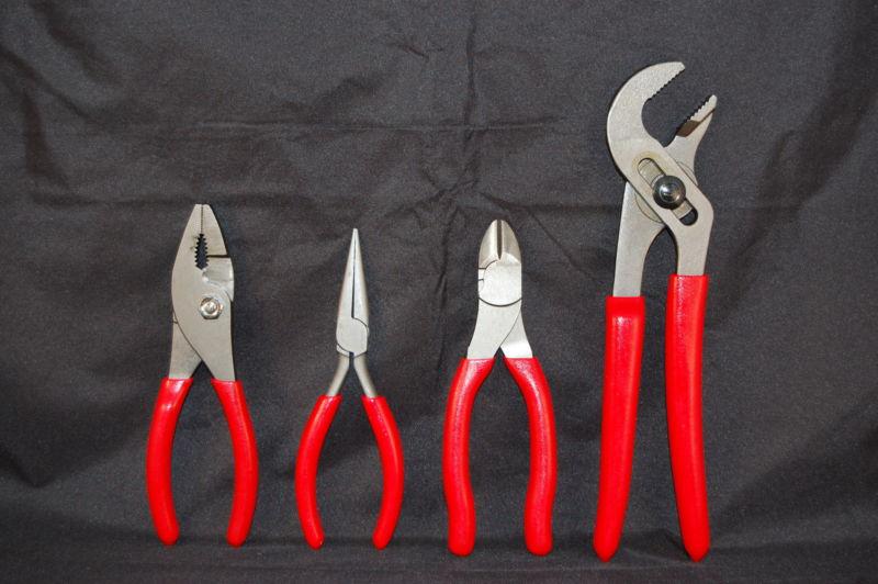 Find SNAP ON 4 PC PLIERS / CUTTERS, SLIP JOINT, NEEDLE NOSE, ADJUSTABLE JOINT / NEW in Saint