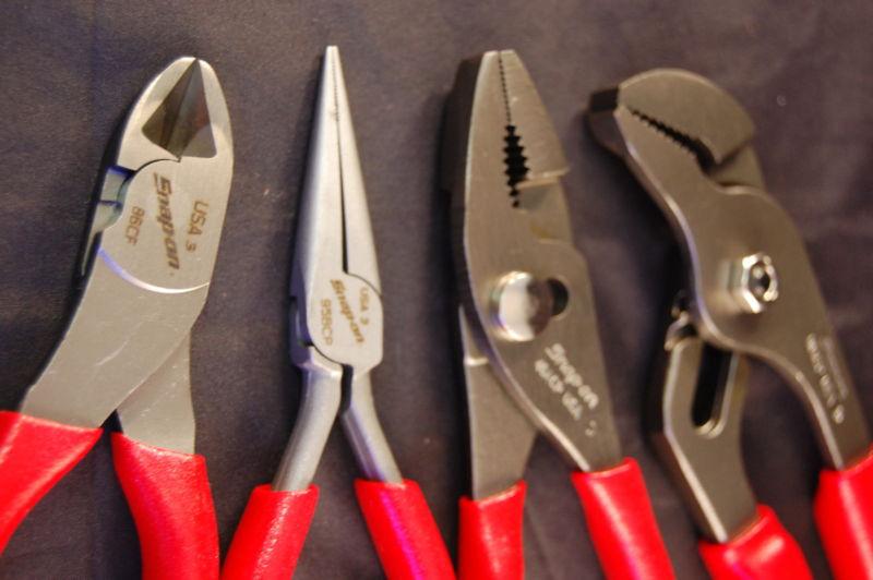 Find SNAP ON 4 PC PLIERS / CUTTERS, SLIP JOINT, NEEDLE NOSE, ADJUSTABLE JOINT / NEW in Saint