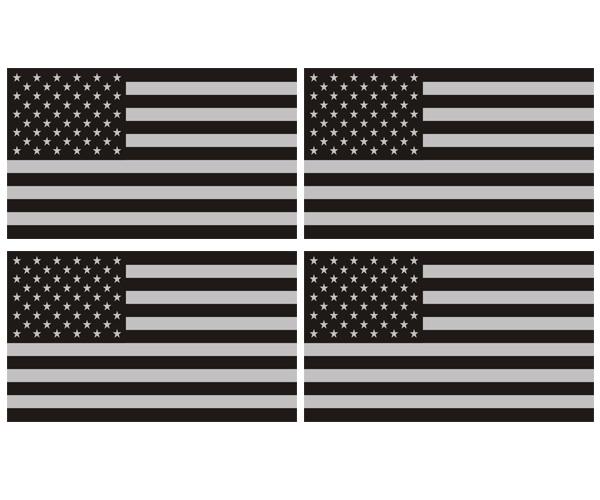 American subdued flag decal 3"x1.5" 4 pack military vinyl hard hat sticker zu1