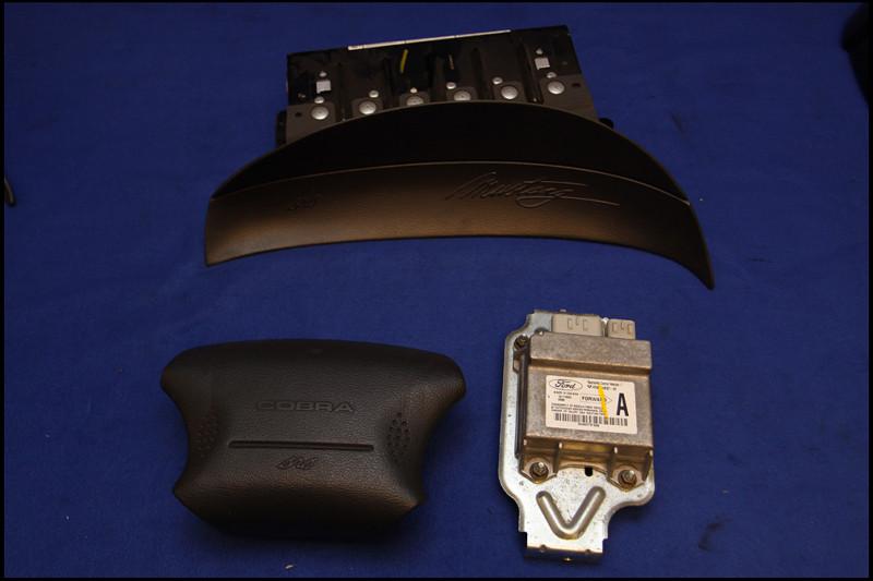 03 04 ford mustang svt cobra dark charcoal airbags air bags bag set & module #1