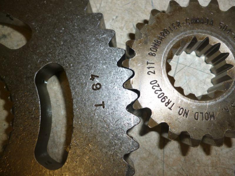 13 SKI DOO SUMMIT X XM 800R E-TEC CHAIN 21T 49T GEARS DRIVE OEM XP MXZ REV #0096, US $79.99, image 2