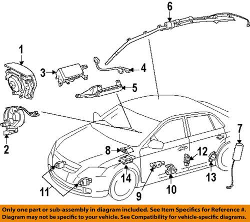 Toyota oem 73910ac011 air bag-front seat air bag
