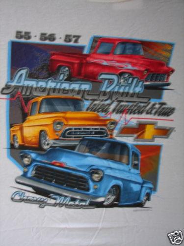 Chevy 55- 56-57  trucks   xl   shirt  muscle car  