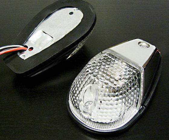 Mini chrome clear flush mount euro turn signals for honda ninja cbr gsxr r1 r6 