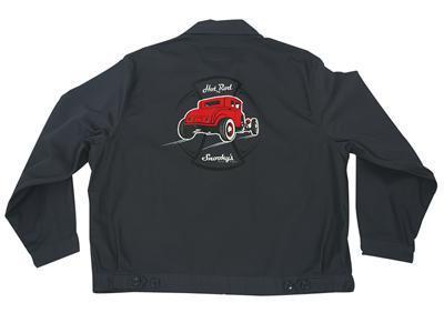 Hot rod jacket cotton/polyester zipper closure gray snooky's 3x-lg