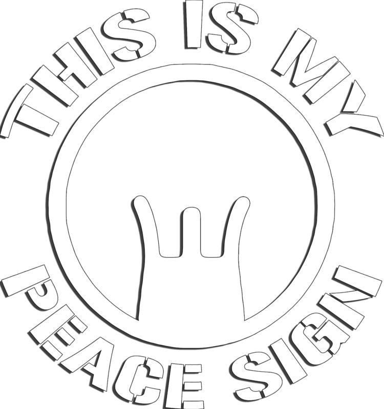 Find Peace Sign Gun Sights Firearms Ak47 M16 Ar15 Rifle Shooting 2nd