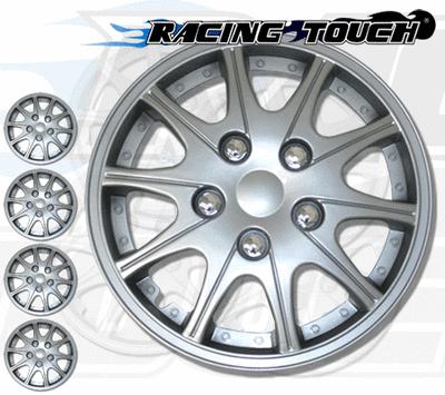 Metallic silver 4pcs set #005 14" inches hubcaps hub cap wheel cover rim skin