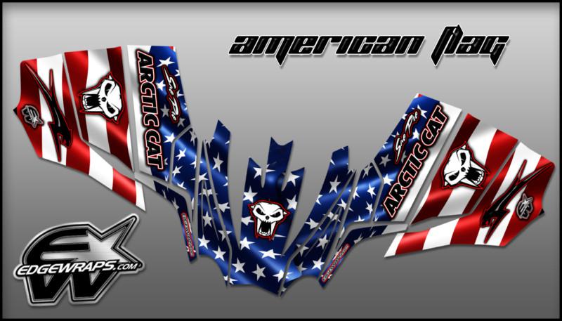 Arctic cat - sno pro 600 08-11 500 10-13 custom graphics - american flag