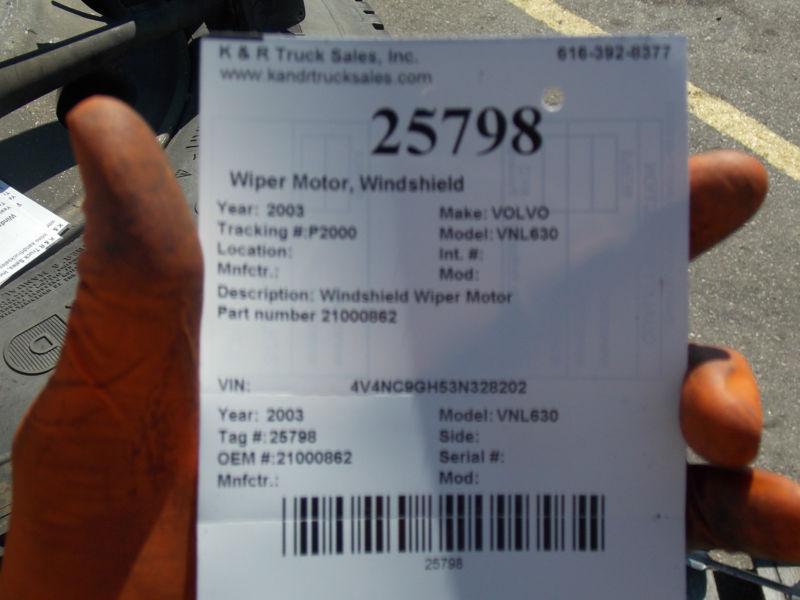 2003 volvo vnl630 windshield wiper motor 