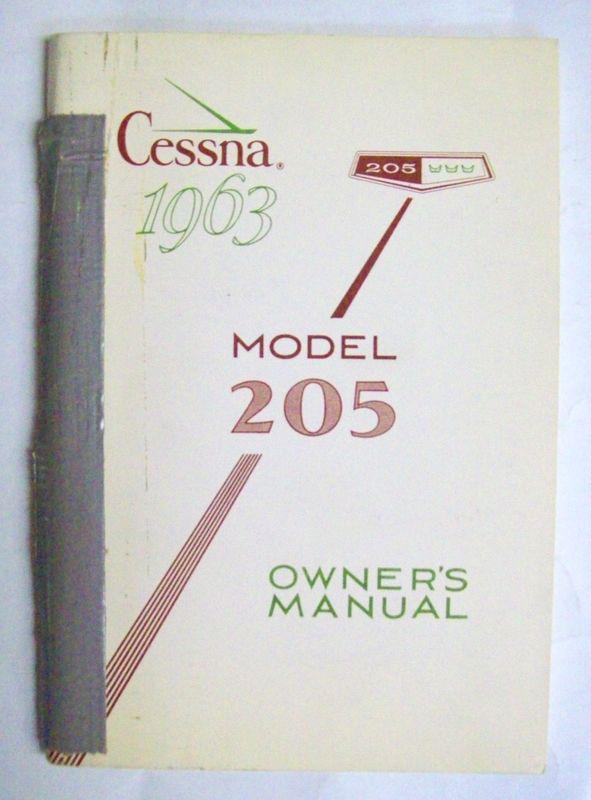 Original cessna 1963 205 owner's manual