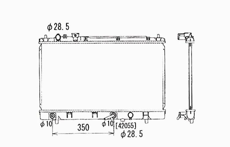 Replacement radiator 2001-2003 mazda protege auto / man 1.6l 2.0l l4 fs7p15200c