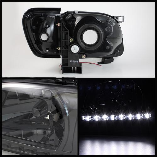 01-04 TACOMA 1PC SMOKED HEADLIGHTS W/LED + PHILIPS-LED PERFORM TAIL LIGHTS SET, US $219.84, image 2