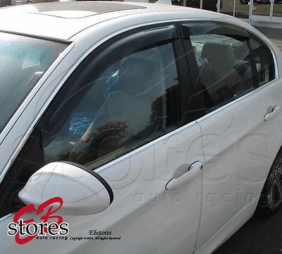 Vent shade window visors deflector nissan frontier 05 06 07 08-12 crew cab 4pcs