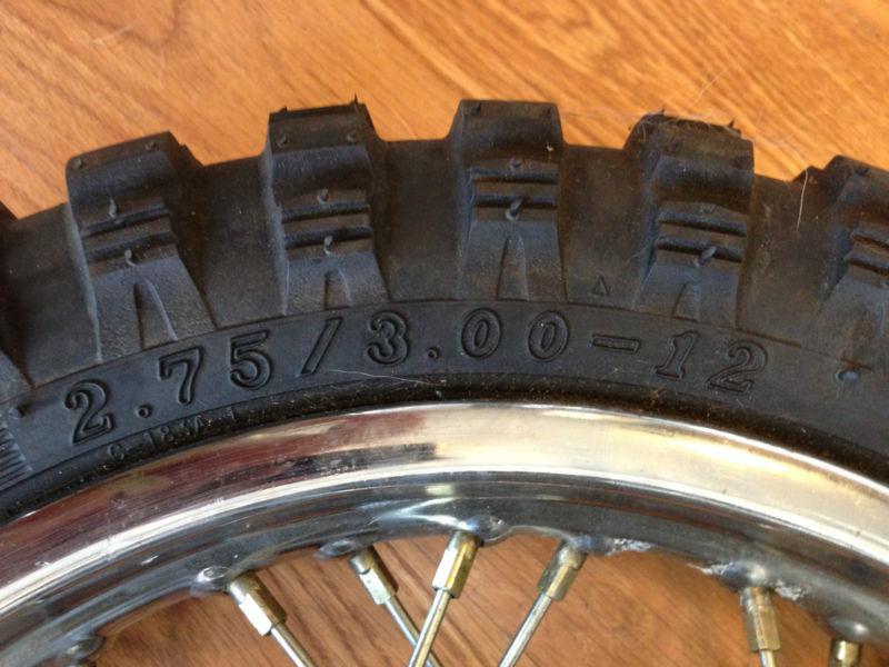 Find XR70 nice 12" REAR WHEEL w/ NEW TIRE. hub rim drum sprocket 2003 xr70r crf70 in McKinney