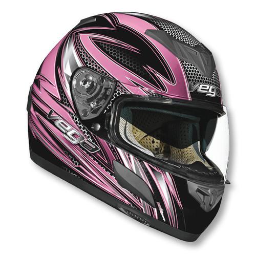 New vega insight razor full-face adult helmet, pink/black, large/lg