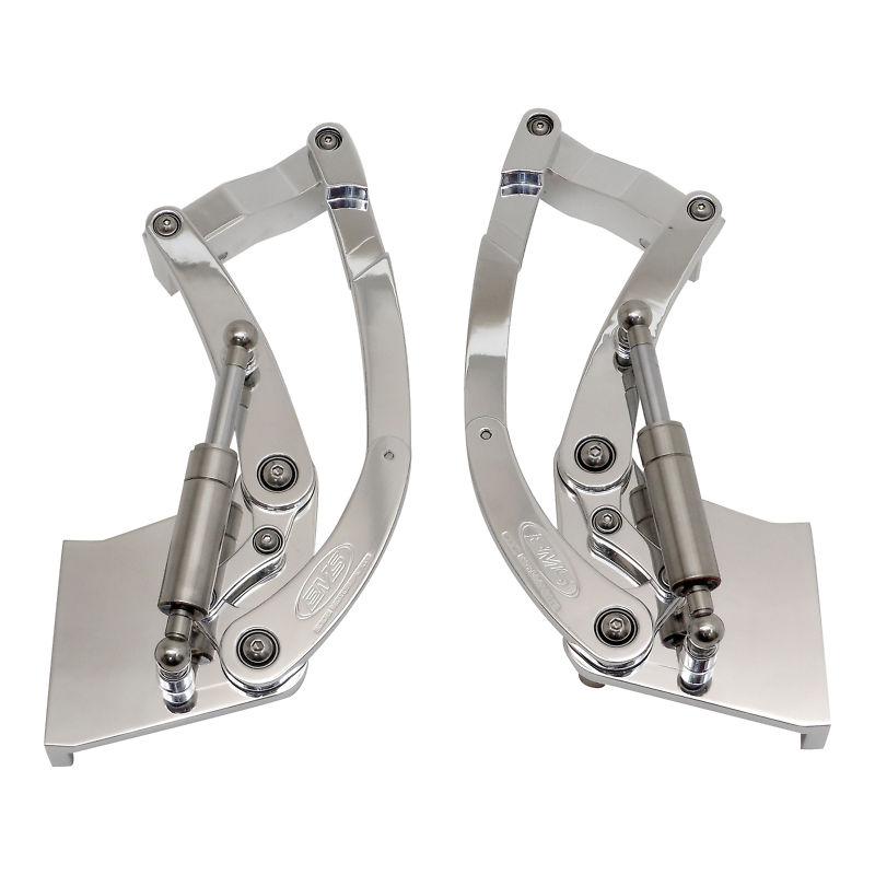 1955 1956 1957 chevy truck gmc billet hood hinges. polished aluminum made in usa