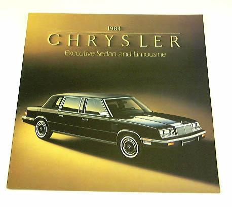 1984 84 chrysler executive sedan and limousine brochure