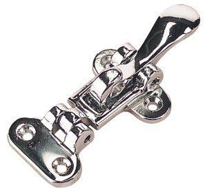 Anti rattle latch fastener chrome plated brass 4" boat marine