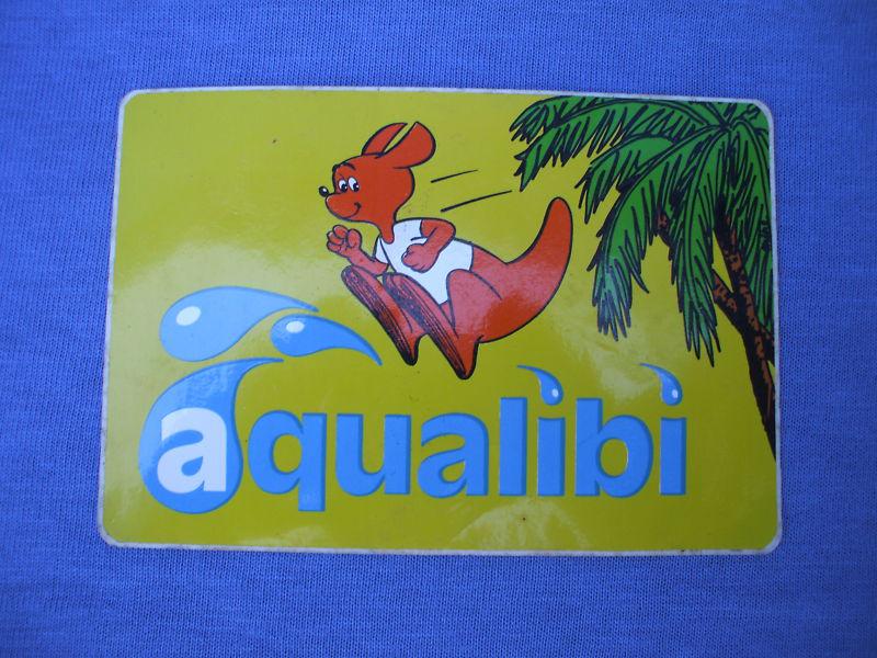 1970's aqualibi belgian amusement park,walibi,six flags decal sticker,kangaroo