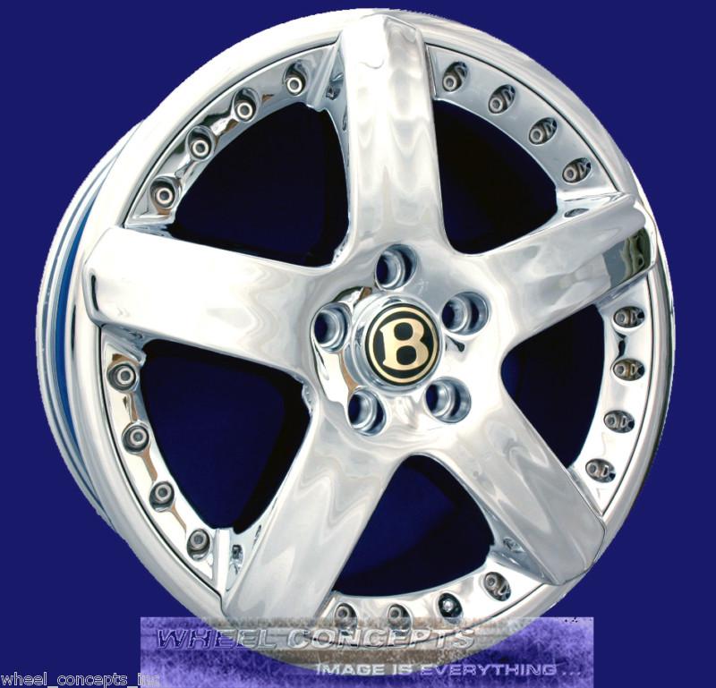 Bentley arnage t 19 inch chrome wheels red green label r rl 19" 2-piece oem