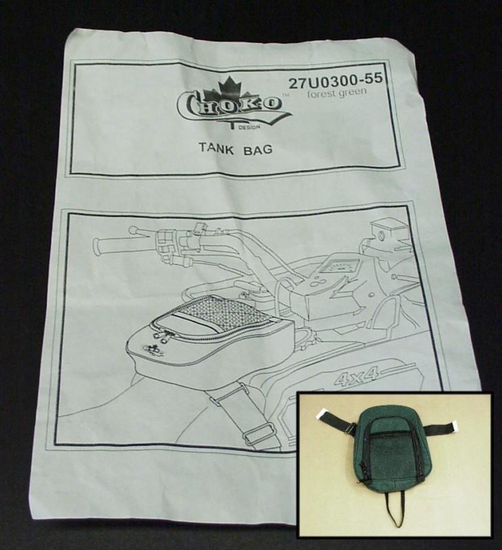 Choko atv zipper luggage tank bag green 27u0300-55