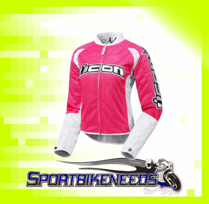 Icon hooligan 2 glam women's jacket pink large l lg