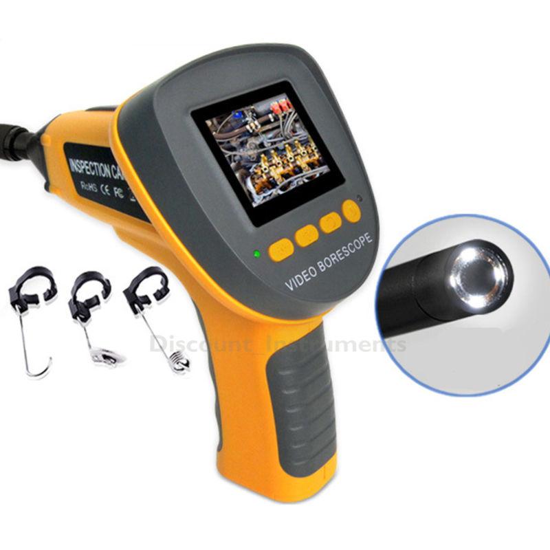 Industrial endoscope 360° rotation video inspection snake scope10mm camera 4 led