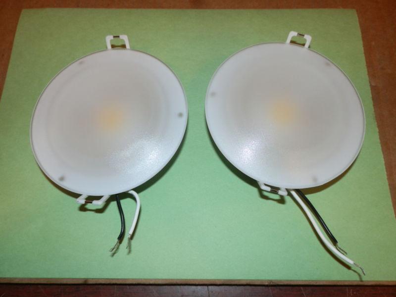 *12 volt set of 2 led recessed mount lights ( new )