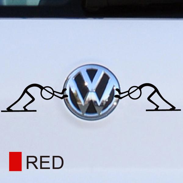 Push the car funny car sticker vinyl decal bumper window van lorry red