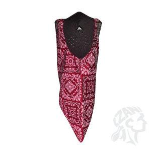 Neodanna motorcycle biker, skiing neoprene & bandanna face mask - red paisley