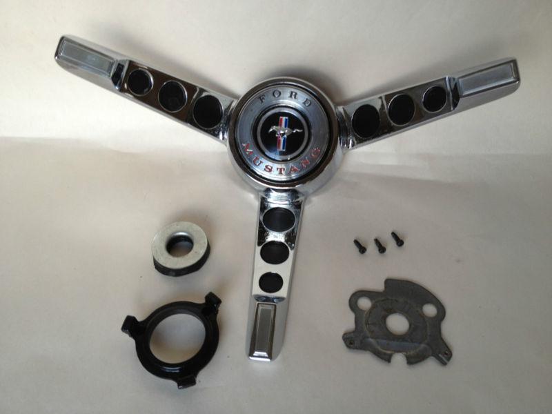 1965 ford mustang steering wheel horn ring--never mounted--very nice