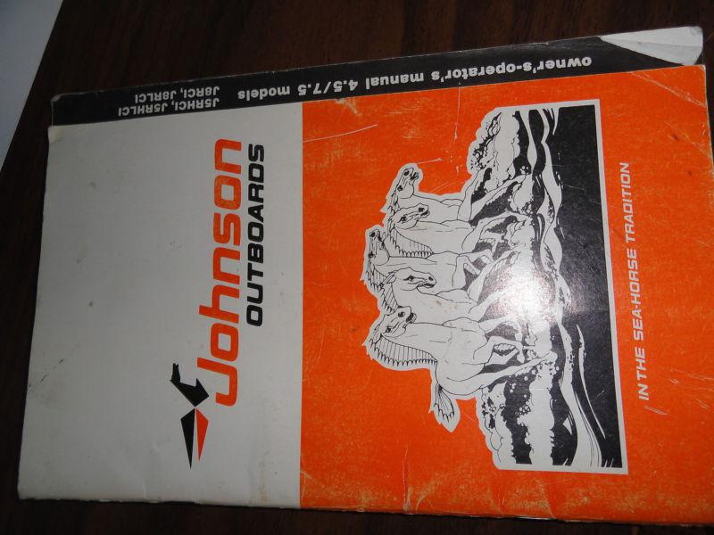 Johnson 4.5 7.5 owners manual 1981