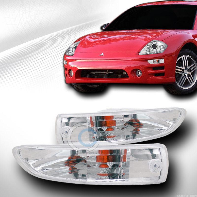 Depo chrome clear front signal parking bumper lights lamps 03 04 05 mits eclipse