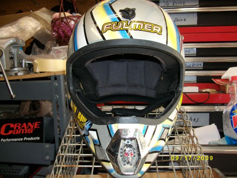 Fulmer c1 custom skull bones dot helmet size med