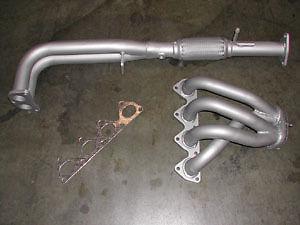 92-96 honda prelude si silver paint header obx