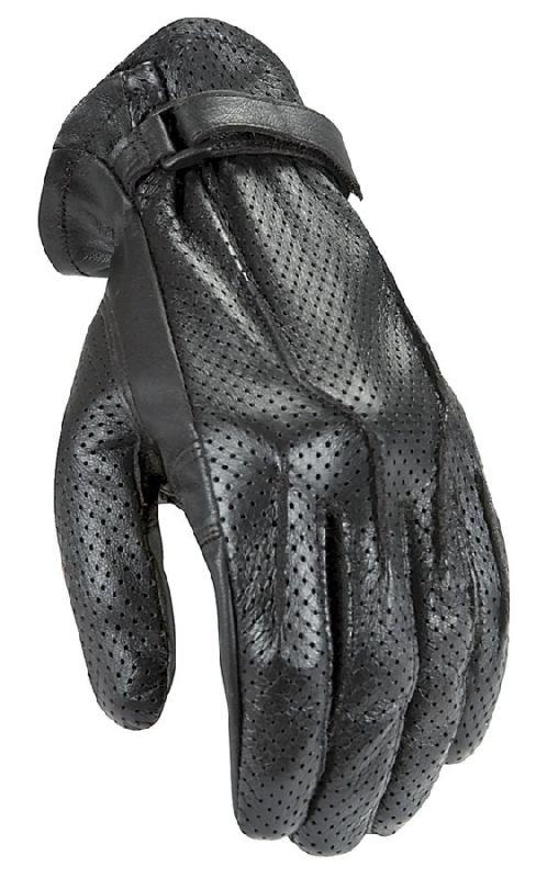 Power trip ladies ladies womens jet black motorcycle glove xs