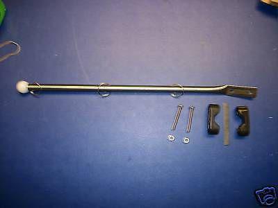 Boat flag pole rail mount stainless steel marine