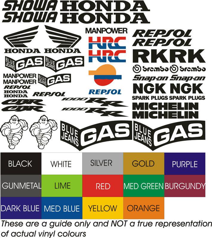 Sell IOOORR CBR RACE Motorcycle Decals Stickers in Camberley, GB, for