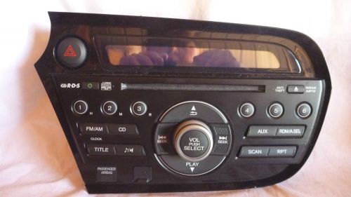 10 11 12 Honda Insight Radio Cd Player 39100-TM8-A01 Control Panel Face Plate, image 1