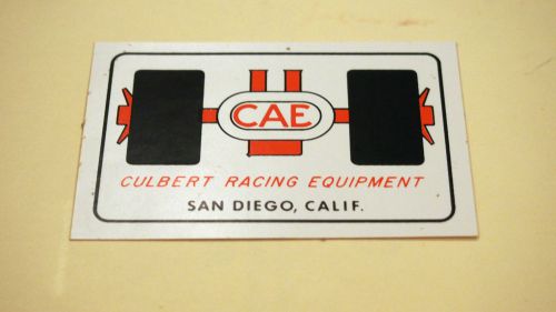 Vintage cae sprint car decal sticker culbert automotive engineering nos