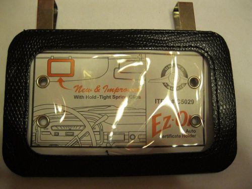 Vintage nostalgia style auto clip-on registration / insurance  holder black