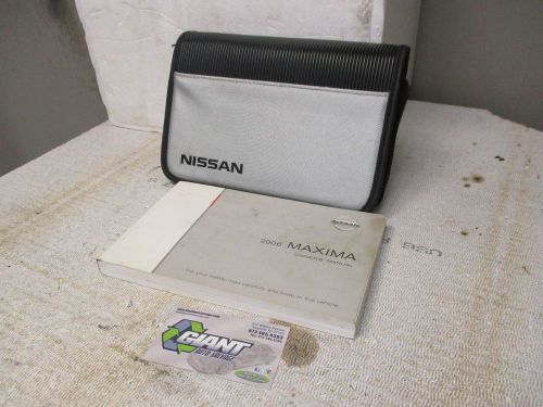 2006 nissan maxima owners manual