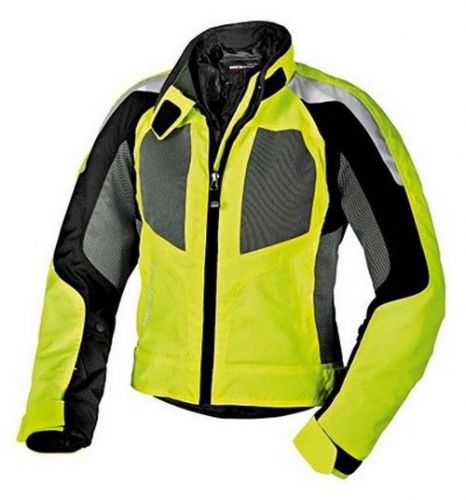 Bmw genuine motorcycle women's airshell jacket eu-38 usa-8 neon yellow / gray