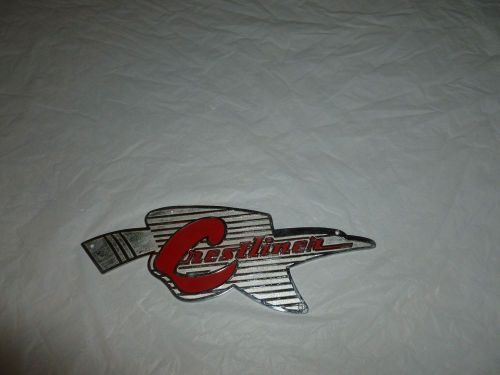 Retro metal crestliner seahawk boat emblem     c722