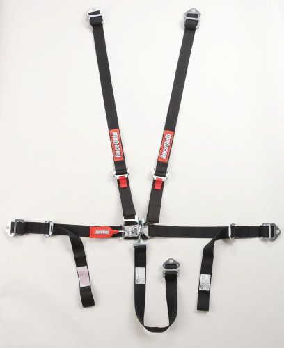 Racequip new, dated 10/15, black 5-pt sfi 16.1 jr. harness racing seat belts