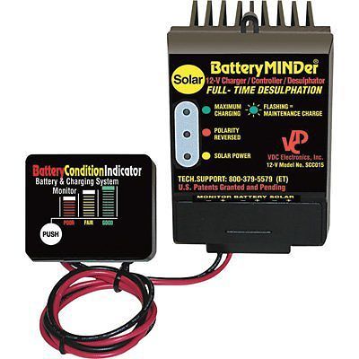 Batteryminder 12 volt solar charger-controller with desulfator - model# scc180